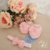 Conjunto Sapatinho e Faixa Laço Organza Pérolas Fifi - Rosa