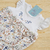 Romper Bebê Algodão Egípcio Estampado Floral Daphne - Branco com Azul - comprar online