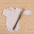 Body Bebê Suedine Gola Rococó Joyce - Branco com Lilás - comprar online
