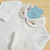 Body Bebê Suedine Gola Flores Agnes - Branco com Rosa