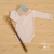 Body Bebê Suedine com Gola Linho Clóvis - Branco com Bege - comprar online