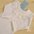 Body Bebê Suedine Gola com Laise Lulu - Branco