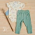 Conjunto Bebê Algodão Egípcio Body e Calça Selva Frederico -Verde - comprar online