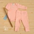 Conjunto Bebê Algodão Egípcio Body e Calça Raf - Rosa - comprar online