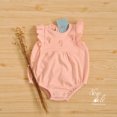 Romper Bebê Algodão Egípcio Bordado Balão Anne - Rosa - comprar online