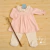 Conjunto Bebê Algodão Pima Vestido e Calça Rococó Denise - Rosa - comprar online