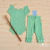Conjunto Bebê Body ML e Calça Canelado Capuc - Verde - Novo Bebê | Loja Roupa de Bebê Online, Enxoval de Bebê, Presentes