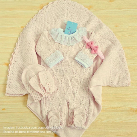 Primeira Saída para Bebê Rosa Alison Laise