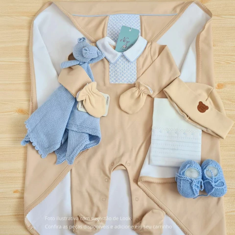 Saída de Maternidade Algodão Pima Kleber Bege - comprar online