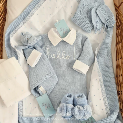 Saída de Maternidade Hello Azul