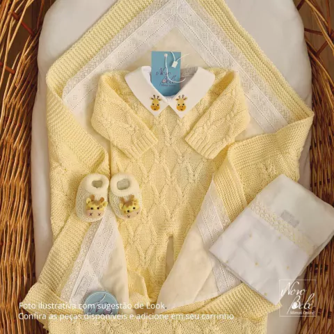 Saída de Maternidade Girafa Alison Amarelo