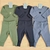 Kit 6 Peças Algodão Egípcio Body e Calça Océane Menino Verde, Marinho e Azul Médio