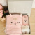 Kit Presente Bebê Passinhos Bordado Gatinha e Amigo Donna Pong - Rosa na internet