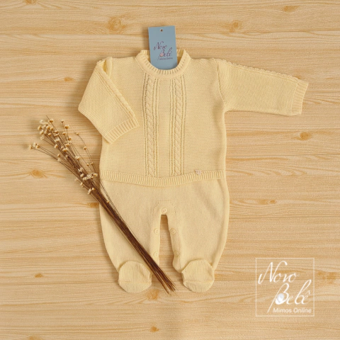 Macacão Bebê Trancinhas Jorge - Amarelo