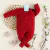 Macacão Bebê Tricot Tranças Alison - Vermelho