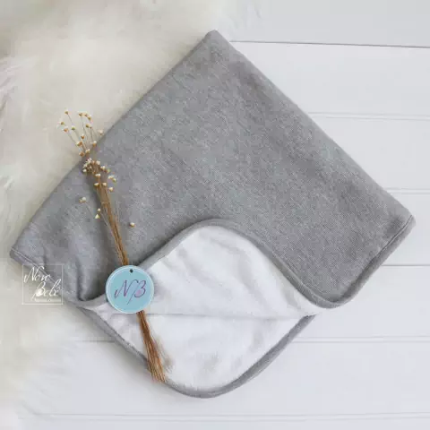 Manta Tricotada Pelúcia - Cinza