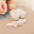 Conjunto Bebê Sapatinho e Faixa Rococó com Organza Salmon Cléo - Branco
