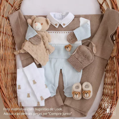 Saída de Maternidade Urso Augusto Bege Rolex