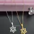 Colar estrela de davi em aço inoxidável prateado ou com banho dourado 50cm religioso