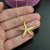 Chocker maxi estrela do mar em aço inoxidável com banho dourado colar curto - Nenita Mimos Acessórios em Aço