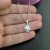 Colar trevo com coração vazado em aço inoxidável prateado trevo da sorte - Nenita Mimos Acessórios em Aço