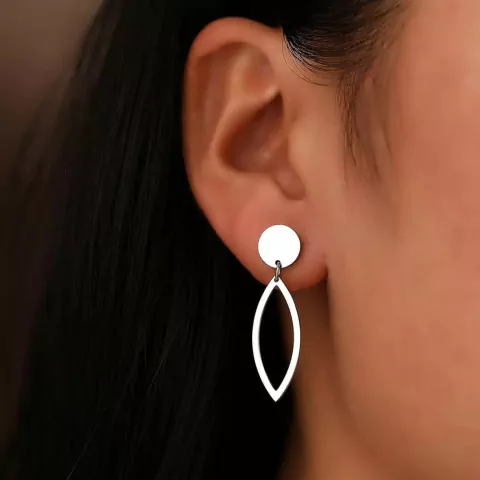 Brincos gota minimalista em aço inoxidável prateado ou com banho dourado