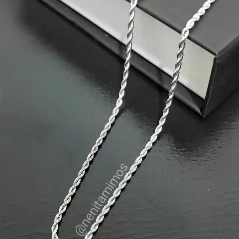 Corrente fio baiano fina em aço inoxidável unissex masculina cordão baiano 70cm colar longo