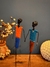 Casal de Meninos - Escultura Afro em Metal e Papel Machê Pintada à Mão