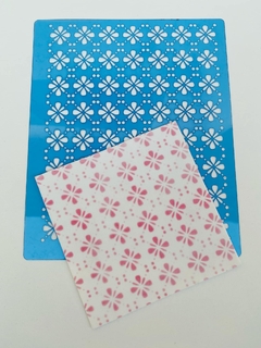Stencil Matelassê Flor Hélice