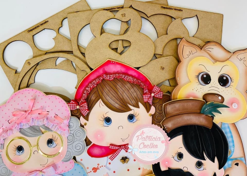 Gabaritos Moldes Fantoches Chapeuzinho Vermelho