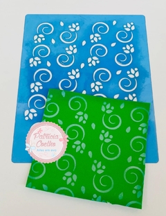 Stencil Espiral com Flor