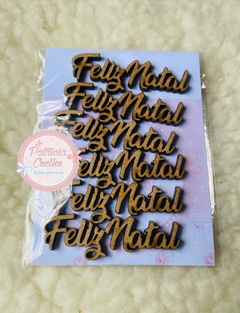 Palavras Feliz Natal mdf cru