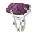 Anel Purpurita Bruto Montagem Garra Prateado 20 a 25mm - Distribuidora CristaisdeCurvelo