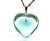 Colar Coração Pedra Obsidiana Verde Pino Prateado - buy online
