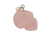 Colar Crânio Pedra Quartzo Rosa Natural Montagem Prateado