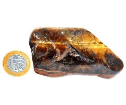 Olho de Tigre Rolado Pedra Natural Origem Africa Cod 123510