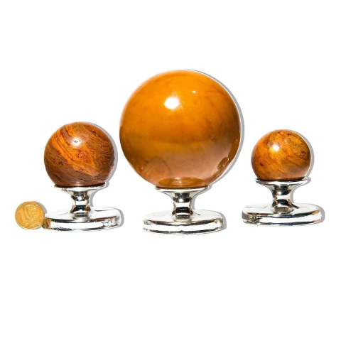 01 Kg Esfera Bola Jaspe Amarelo Pedra Natural ATACADO 112699