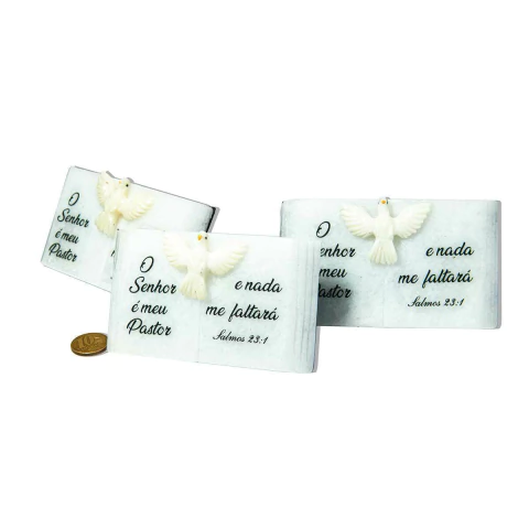 Mini Biblia de Pedra Natural Com Salmo 23:1