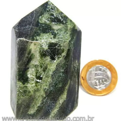 Ponta Epidoto Verde Na Matriz Ideal Para Coleção Cod 113187