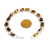 Pulseira Margarida Pedra Olho De Tigre Rolada Prateado - comprar online