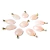 10 Pingente Cabochão QUARTZO ROSA Pedra Natural Pino Dourado ATACADO - comprar online