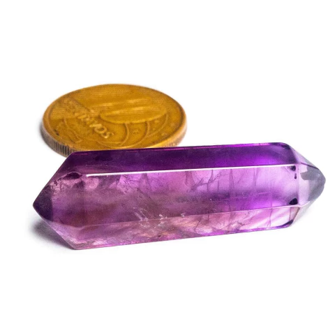 Mini Bi Terminado Ametista 25mm Pedra Natural Sextavado