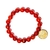 Pulseira Bolinha Agata Cornalina Rolada Fio Silicone na internet