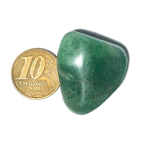 01 Quartzo Verde Rolado Pedra G 30 a 45mm Classe A