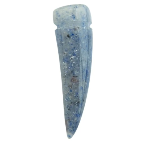 Pingente Quartzo Azul Dente de Dragão Difusor Aromaterapia