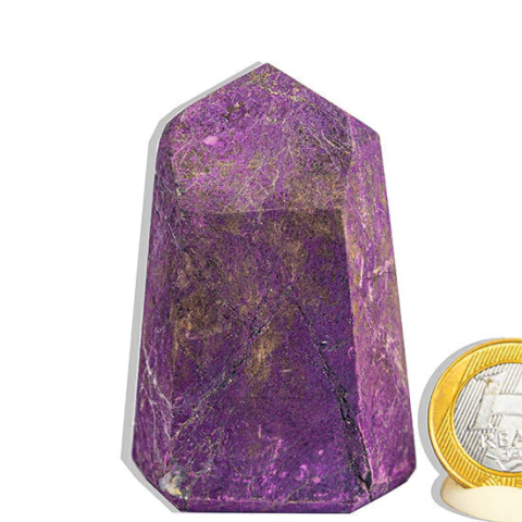 Ponta Purpurita Pedra Lapidado 7 a 10 cm Média 250 Gramas