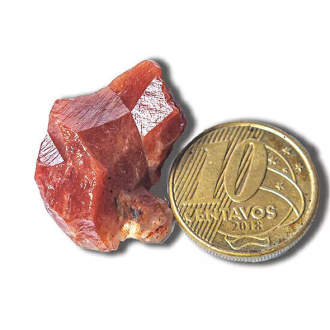 Cristal Quartzo Tangerina Bruto Natural Mini Pedra Classe B