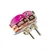 Brinco Topinho Cabochão Oval Agata Rosa Natural Dourado - online store