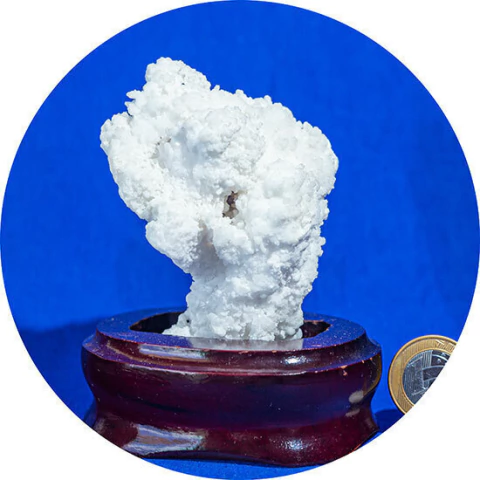 Albita Branca Pedra Bruta Natural Com Base 92mm 237g 142057