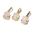 03 Mini Pingente Ponto de Luz Quartzo Rosa Cabochão na Garra - Distribuidora CristaisdeCurvelo